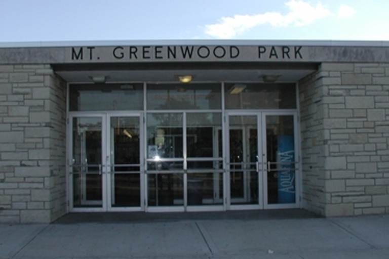 Entrance to Mt. Greenwood Park building.