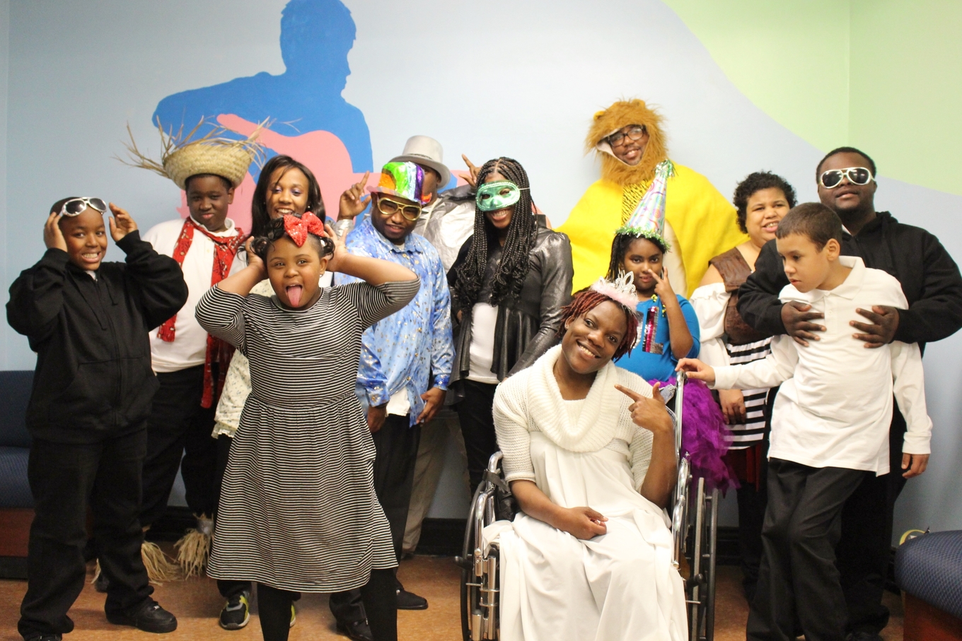 Group photo of people wearing costumes.