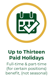 Up to Thirteen Paid Holidays