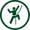 Rock climber icon.
