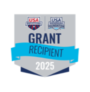 USA Badminton grant recipient 2025 badge.