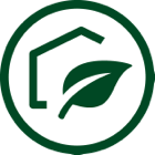 Eco-friendly home icon.