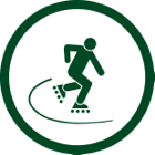 Person roller skating.
