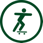 Skateboarding icon.
